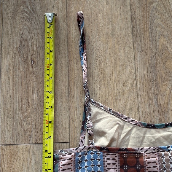 Boho Print Ruffle Hem Mini Dress - Picture 12 of 17